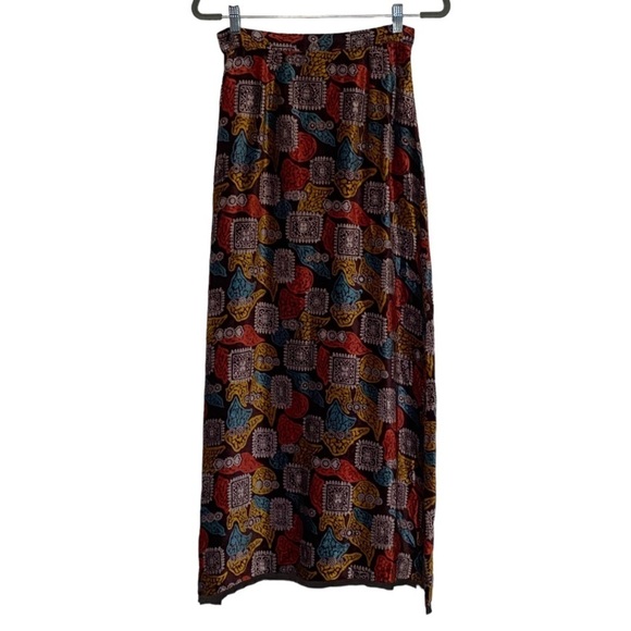 😍2/$20 Boho Colourful Velvet Maxi Skirt Sz S - Picture 1 of 8
